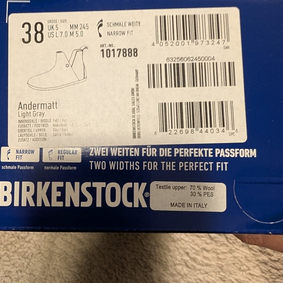 Women's Birkenstock Andermatt Light Gray Booties - Picture 6 of 6